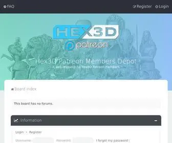 Hex3Dpatreon.com(Hex3D Patreon Members Depot) Screenshot