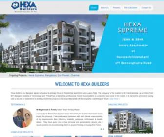 Hexabuilders.com(Flats for Sale in Bangalore) Screenshot