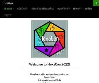 Hexacondenver.org(A Denver Tabletop Gaming Convention) Screenshot