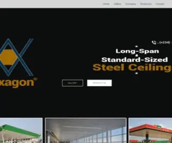 Hexagonceilings.com(Long Span Steel Ceilings) Screenshot