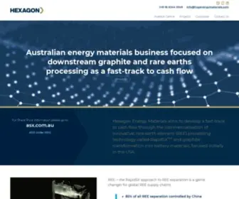 Hexagonresources.com(Hexagon Energy Materials) Screenshot