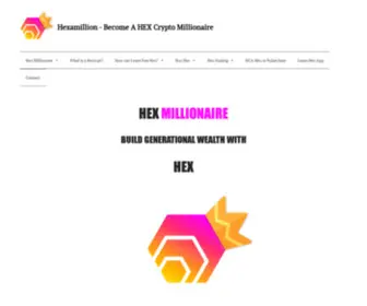 Hexamillion.com(Become A HEX Crypto Millionaire) Screenshot