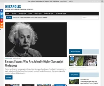 Hexapolis.com(An Online Digest Dabbling In Intriguing Enterprises) Screenshot