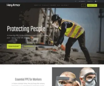 Hexarmor.com(Global Leader in Personal Protective Equipment) Screenshot