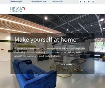 Hexatx.com(HEXA Coworking Space Richardson Dallas) Screenshot