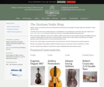 Hexham-Violins.co.uk(Violin Shop Dave Mann Hexham) Screenshot