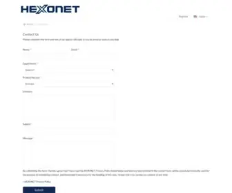 Hexonet.support(Contact Us) Screenshot