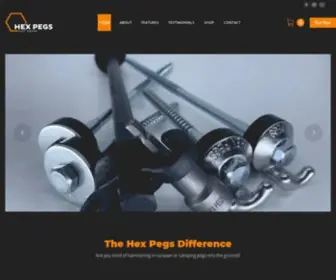 Hexpegs.com.au(Drillable Tent Pegs) Screenshot