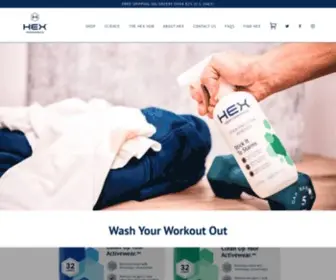 Hexperformance.com(Best Sports Laundry Detergent & Activewear Care) Screenshot