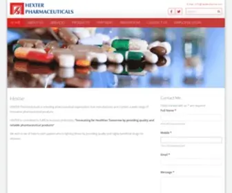 Hexterpharma.com(Innovating for Healthier Tommorrow) Screenshot