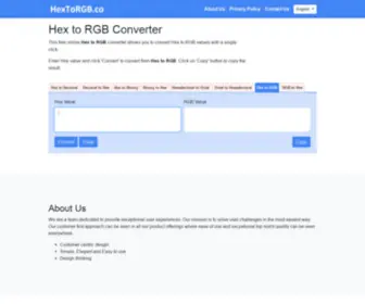 Hextorgb.co(Hex to RGB Converter) Screenshot