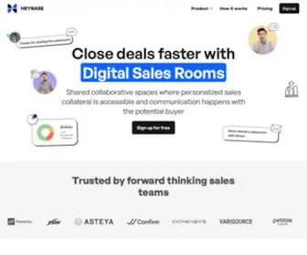 Heybase.io(Digital Sales Room and Virtual Selling Platform) Screenshot