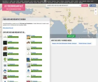 Heybedbreakfast.in(Find a bed and breakfast in India) Screenshot