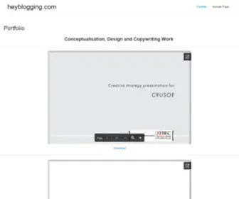 Heyblogging.com(Just another WordPress site) Screenshot