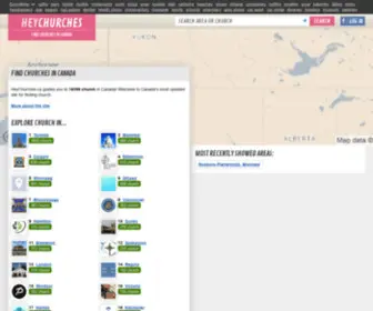 Heychurches.ca(Find churches in Canada) Screenshot