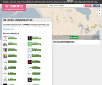 Heycompanies.ca(Find companies) Screenshot