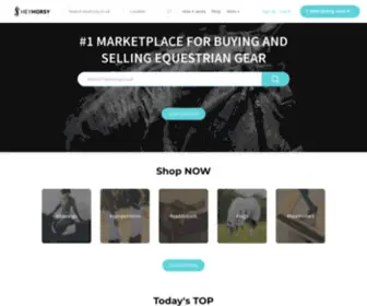 Heyhorsy.co.uk(#1 MARKETPLACE FOR BUYING AND SELLING EQUESTRIAN GEAR) Screenshot