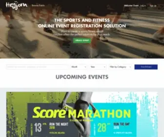 Heyjom.com(The Premier Online Registration Platform for Sports and Fitness Events) Screenshot