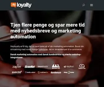Heyloyalty.com(Heyloyalty er nem marketing automation til e) Screenshot