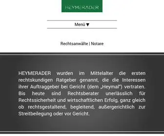 Heymerader.de(Rechtsanwälte) Screenshot