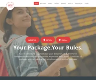 Heyparcel.com(Find the best way to ship small packages through Crowdshiping platform) Screenshot