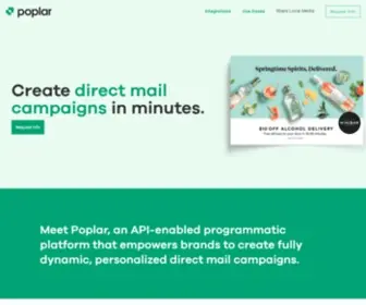 Heypoplar.com(Poplar Direct Mail Platform) Screenshot