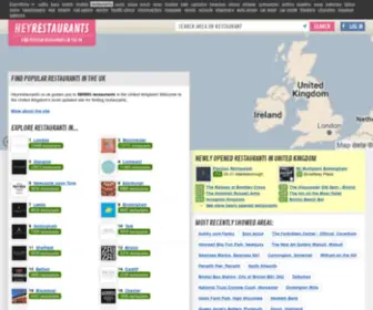 Heyrestaurants.co.uk(Find popular restaurants in the UK) Screenshot