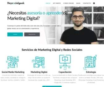 Heysocialgeek.com(Cursos y Recursos de Redes Sociales y Marketing Digital) Screenshot