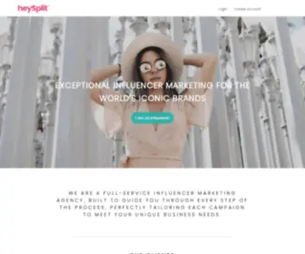 Heysplit.com(Influencer Marketing on Social Media and Blogs) Screenshot