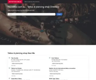 Heytattoo.com.au(Tattoo & piercing shop Directory) Screenshot