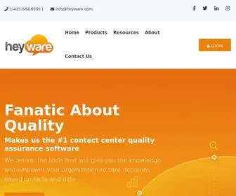 Heyware.com(Artificially Intelligent CX) Screenshot