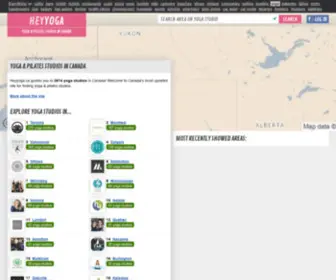 Heyyoga.ca(Yoga & Pilates studios in Canada) Screenshot