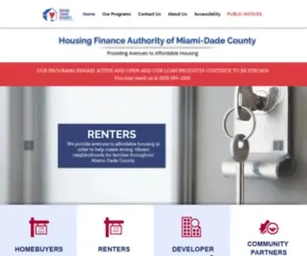 Hfamiami.com(Housing Finance Authority of Miami) Screenshot