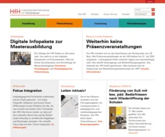 HFH.ch(Interkantonale Hochschule für Heilpädagogik) Screenshot