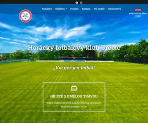 HFKtrebic.cz(Horácký fotbalový klub Třebíč) Screenshot