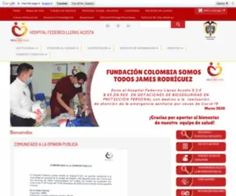 HFlleras.gov.co(Hospital Federico Lleras Acosta E.S.E) Screenshot