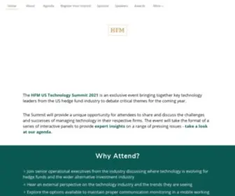 Hfmustechsummit.com(HFM US Technology Summit & Awards 2021) Screenshot