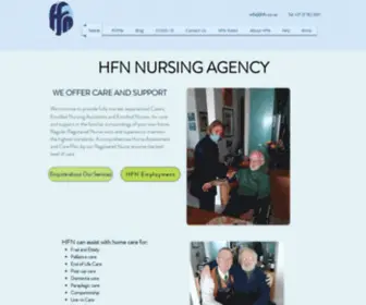 HFN.co.za(Services offered by HFN Nursing Agency include) Screenshot