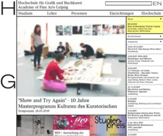 HGB-Leipzig.de(Die Hochschule für Grafik und Buchkunst/ Academy of Fine Arts Leipzig (HGB)) Screenshot