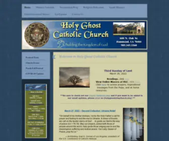 HGchurch.org(Holy Ghost Catholic Church) Screenshot