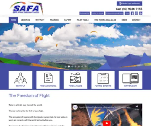 Hgfa.asn.au(Hang Gliding Federation of Australia) Screenshot