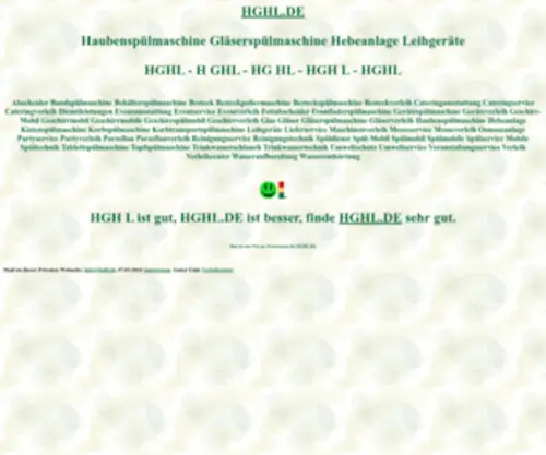 HGHL.de(Haubenspülmaschine) Screenshot