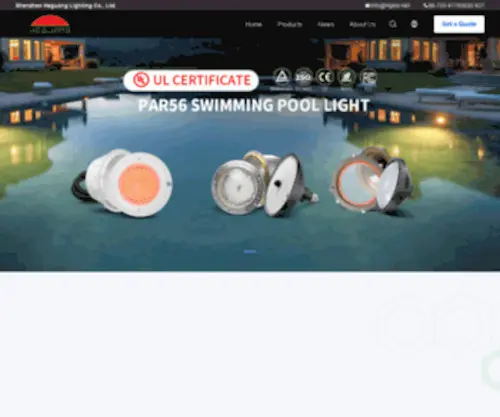 Hgled.net(Quality UL Certificated Pool Light & Stainless Steel Pool Lights Manufacturer) Screenshot