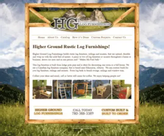 Hglogfurnishings.com(Alberta Rustic Log Furniture) Screenshot