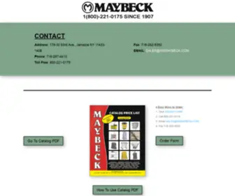 Hgmaybeck.com(HG Maybeck Catalog 2019) Screenshot