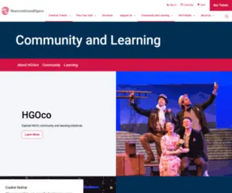 Hgoco.org(Music Community & Learning Programs at Houston Grand Opera) Screenshot