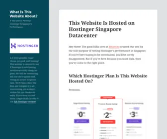 HGRSghosted.com(A Test Site to Monitor Hostinger Singapore's Performance) Screenshot