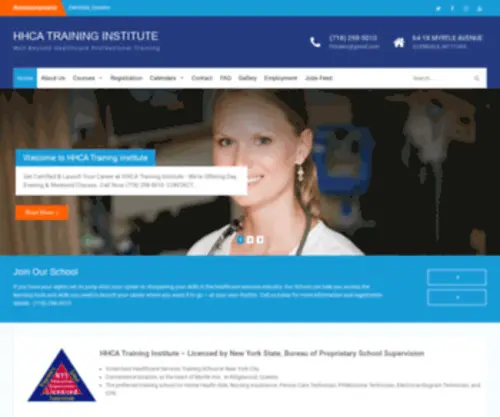 HHcainstitute.com(Well Beyond Healthcare Professional Training) Screenshot