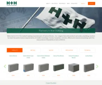 HHcelcon.co.uk(UK's largest manufacturer of aircrete blocks & systems) Screenshot