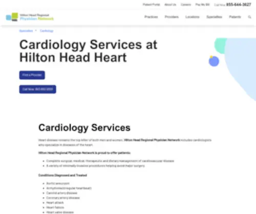 HHHeart.com(Cardiology Hilton Head SC) Screenshot
